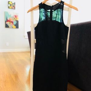 HOT BLACK BODYCON with MESH cut-out sides